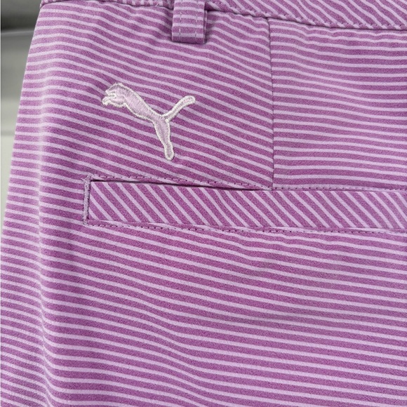 Puma Women's Purple Stripe Golf Pants, Size 8 - Picture 4 of 8
